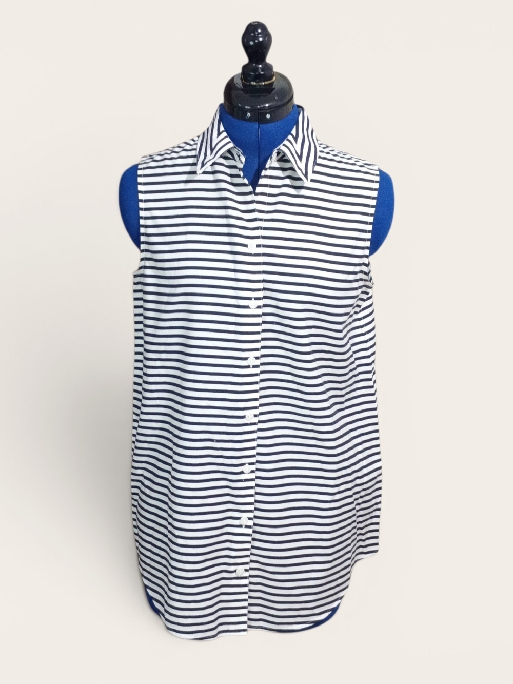 Chico's Striped Sleeveless Blouse Size Small